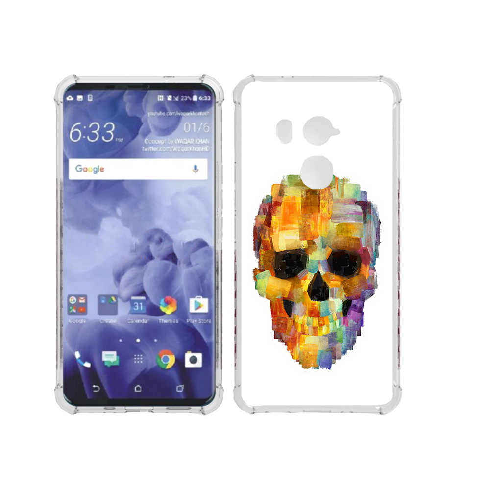 

Чехол MyPads Tocco для HTC U11 Plus нарисованный череп, Прозрачный, Tocco