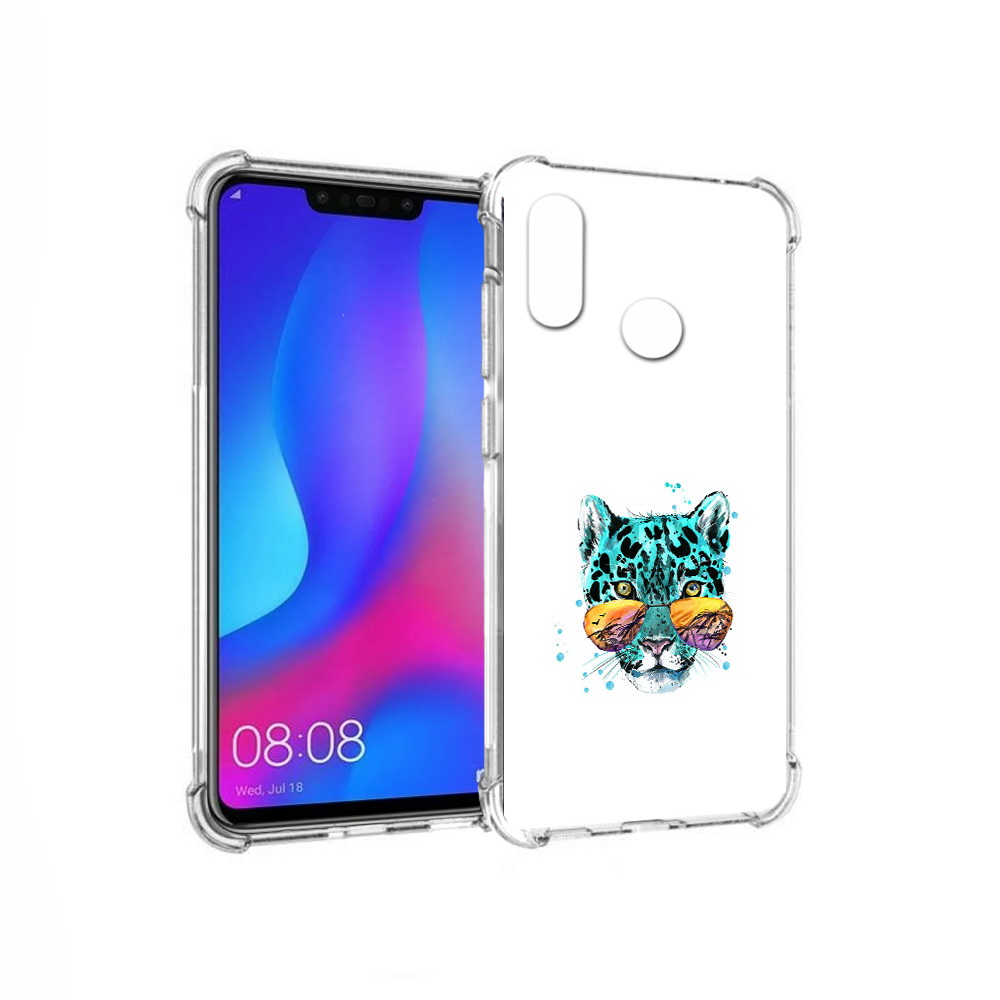 

Чехол MyPads Tocco для Huawei Nova 3 голубой лео (PT115710.27.294), Прозрачный, Tocco