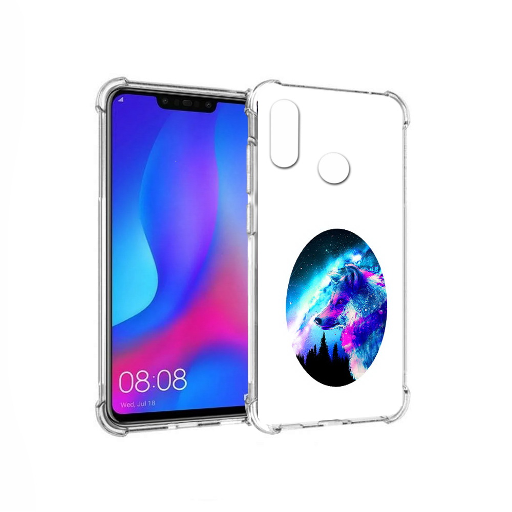

Чехол MyPads Tocco для Huawei Nova 3 голубой волк (PT115710.27.293), Прозрачный, Tocco
