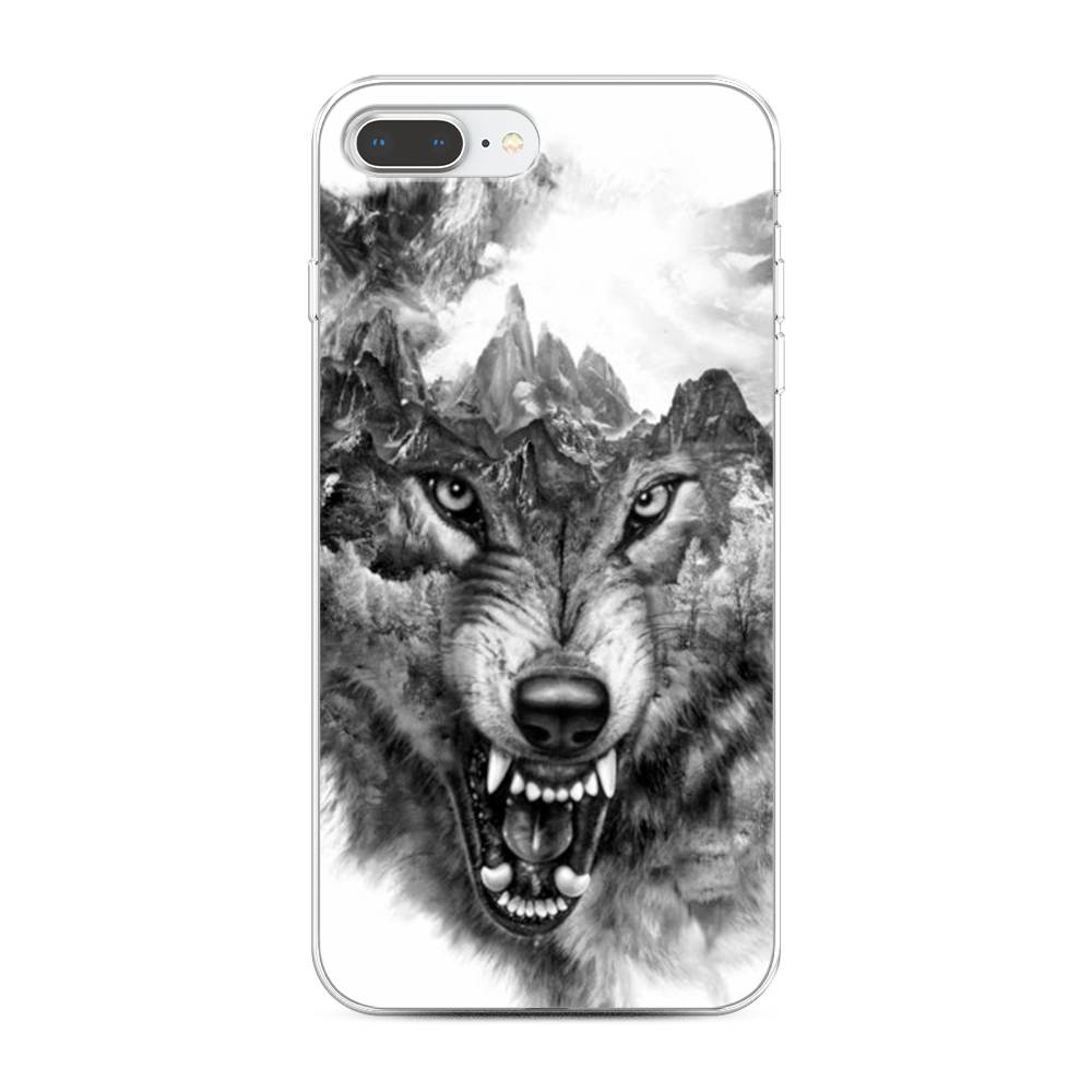 

Чехол Awog на Apple iPhone 7 Plus / Айфон 7 Plus "Волк в горах", Разноцветный, 10750-1