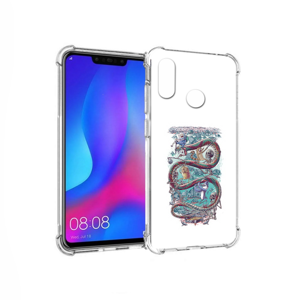 

Чехол MyPads Tocco для Huawei Nova 3 время приключений страшилка (PT115710.27.280), Прозрачный, Tocco