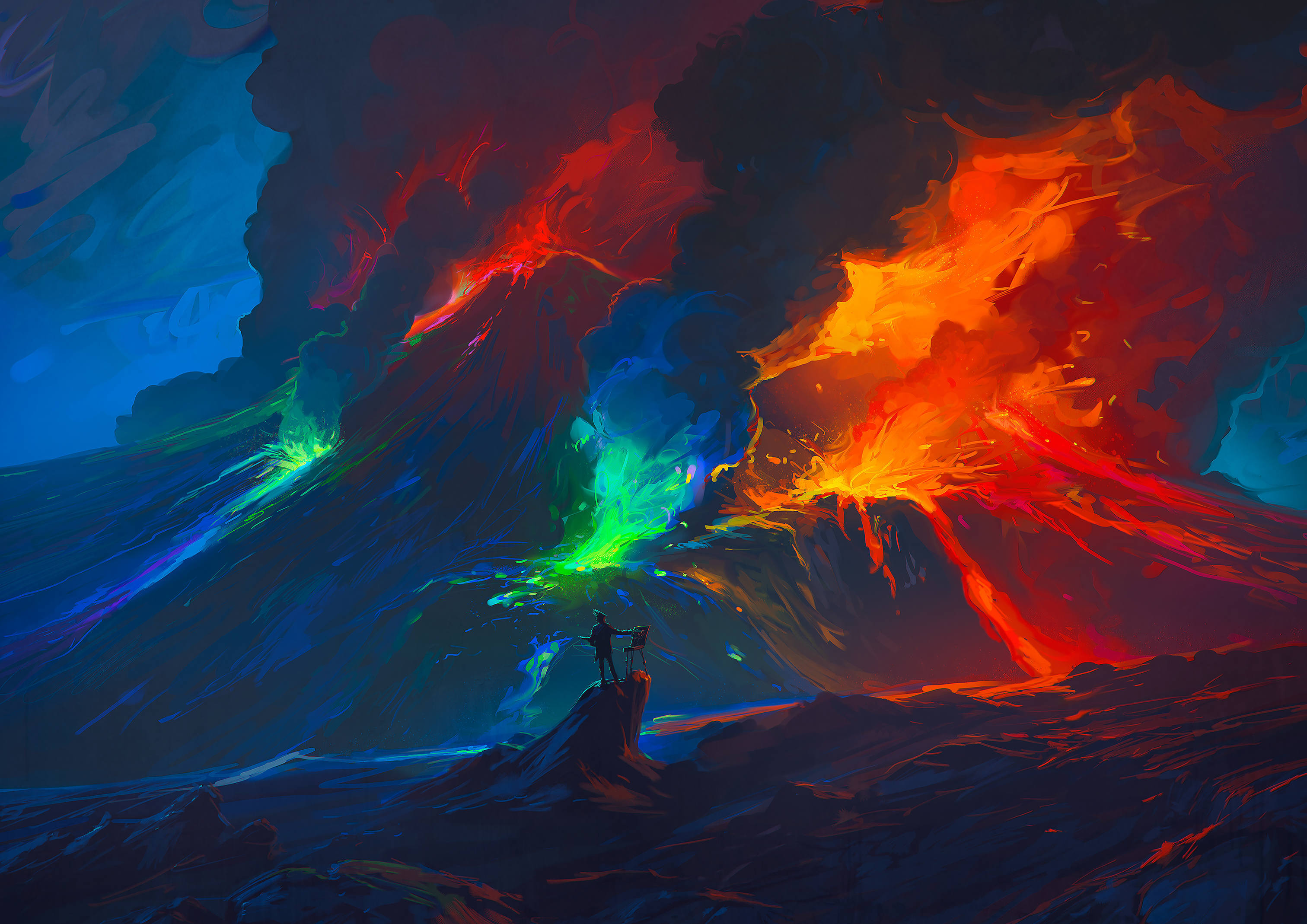 

Большой постер на стену Second Paint Eruption 40х50 см без рамы, RHSPE