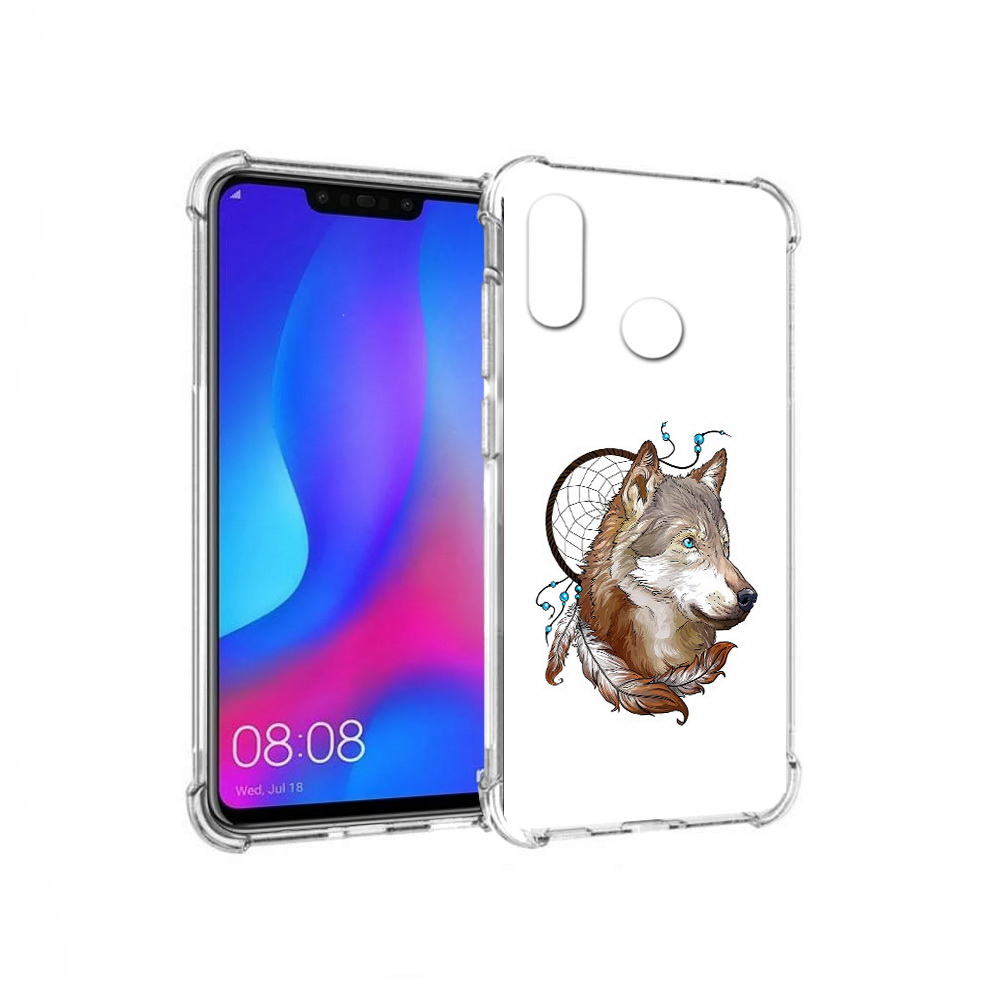 

Чехол MyPads Tocco для Huawei Nova 3 волк и ловец снов (PT115710.27.269), Прозрачный, Tocco