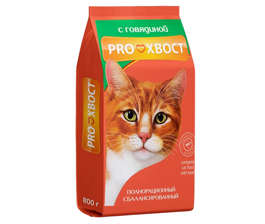 

Сухой корм для кошек ProХвост говядина, 800 г