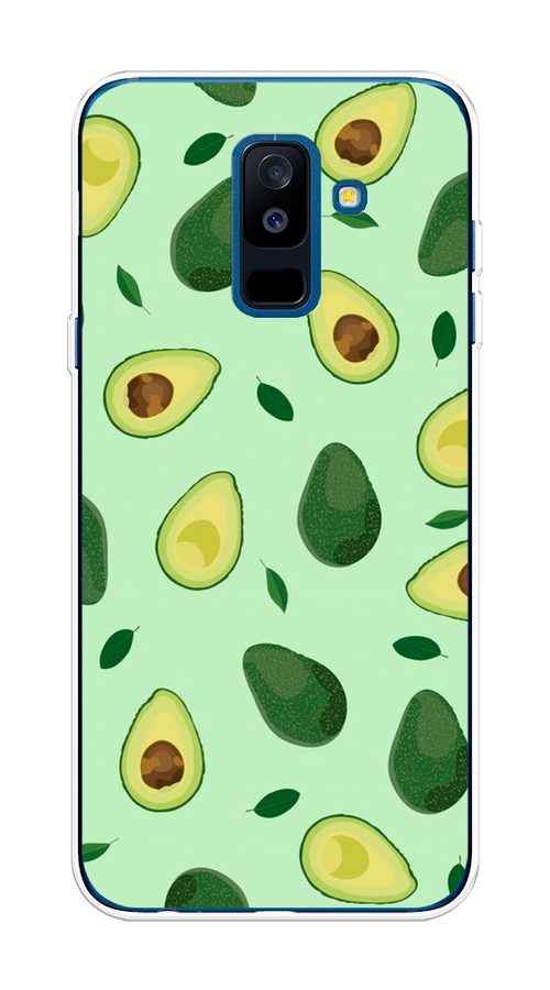 

Чехол на Samsung Galaxy A6 Plus "Blue avocado", Коричневый;зеленый, 26050-1