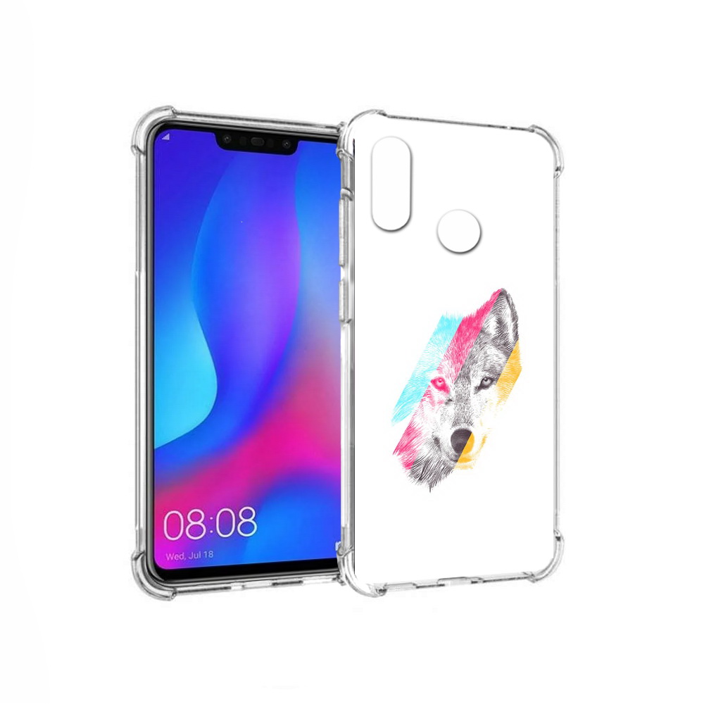 Чехол MyPads Tocco для Huawei Nova 3 волк градиент (PT115710.27.268)
