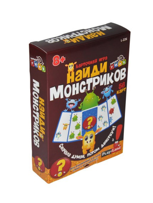 фото Настольная игра play land борьба iq умов найди монстриков (карточная) l-226