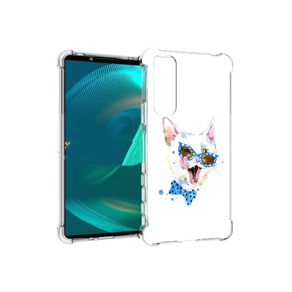 

Чехол MyPads Tocco для Sony Xperia 5 III белый кот (PT172137.231.229), Прозрачный, Tocco