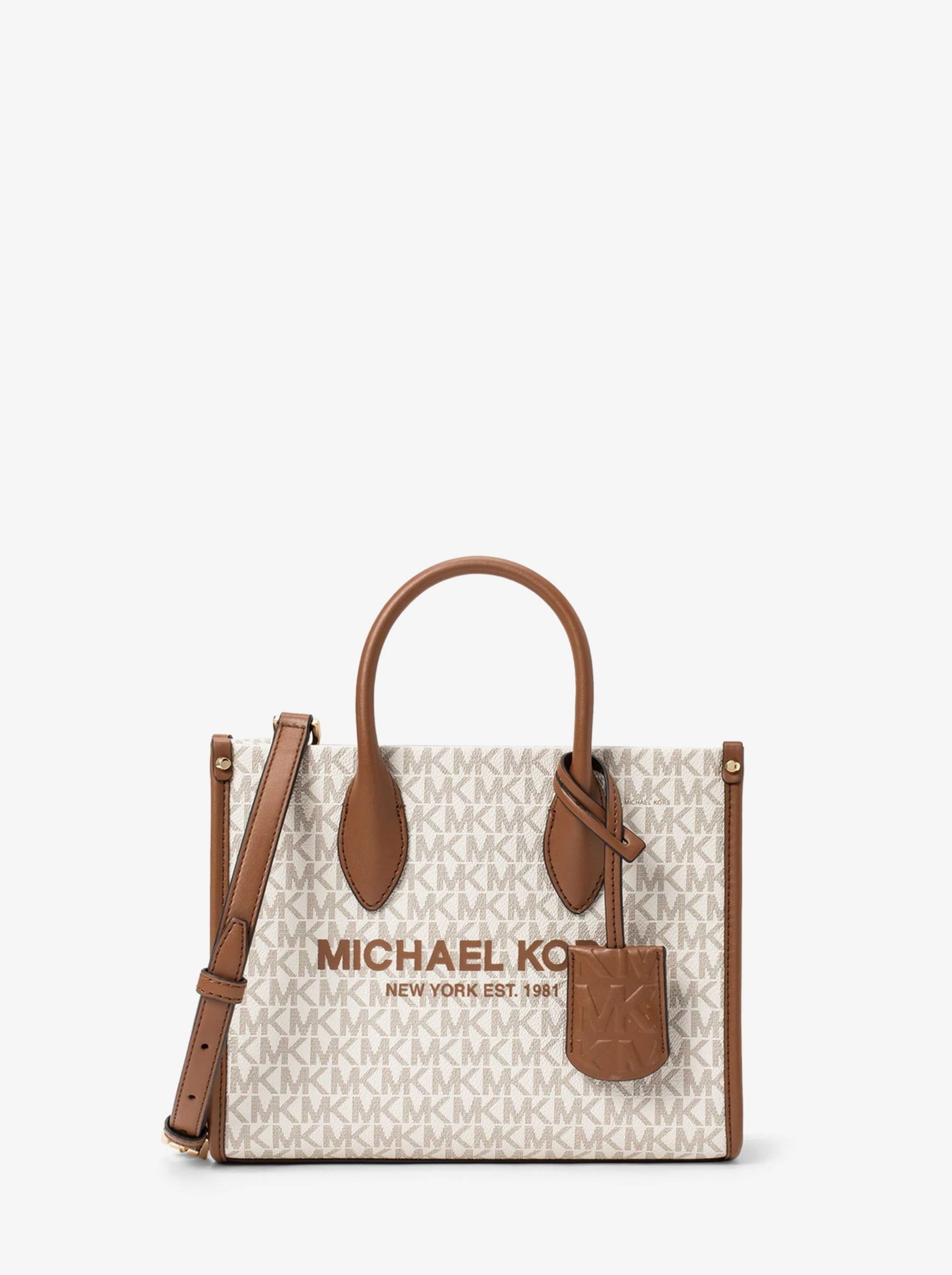 Сумка женская Michael Kors Mirella_B00700 бежевая;коричневая белый