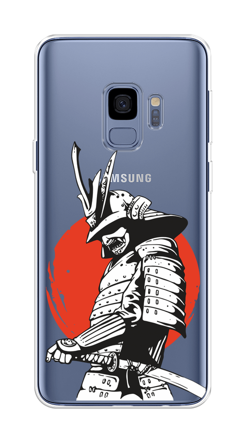 

Чехол на Samsung Galaxy S9 "Самурай с катаной", Черный;красный;белый, 25750-1