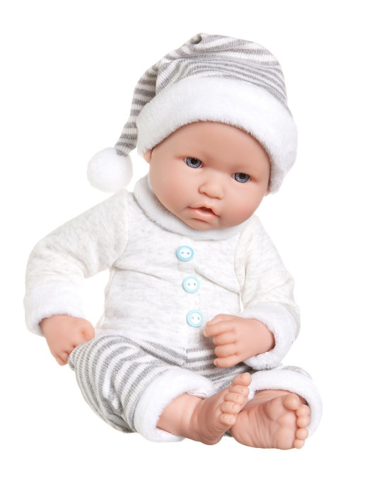 Пупс JUNFA Pure Baby 35см в кофточке, штанишках и шапочке, в коробке WJ-B9967