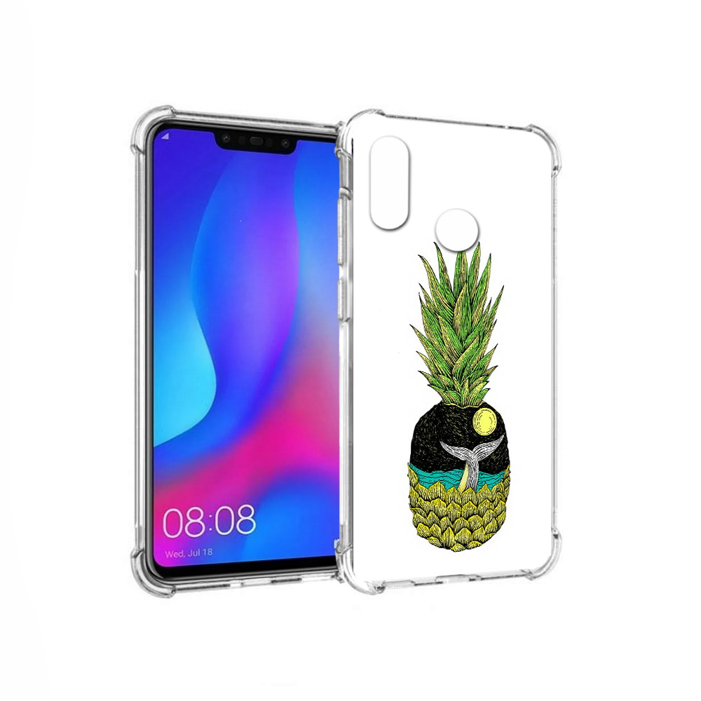 

Чехол MyPads Tocco для Huawei Nova 3 ананас с китом (PT115710.27.220), Прозрачный, Tocco