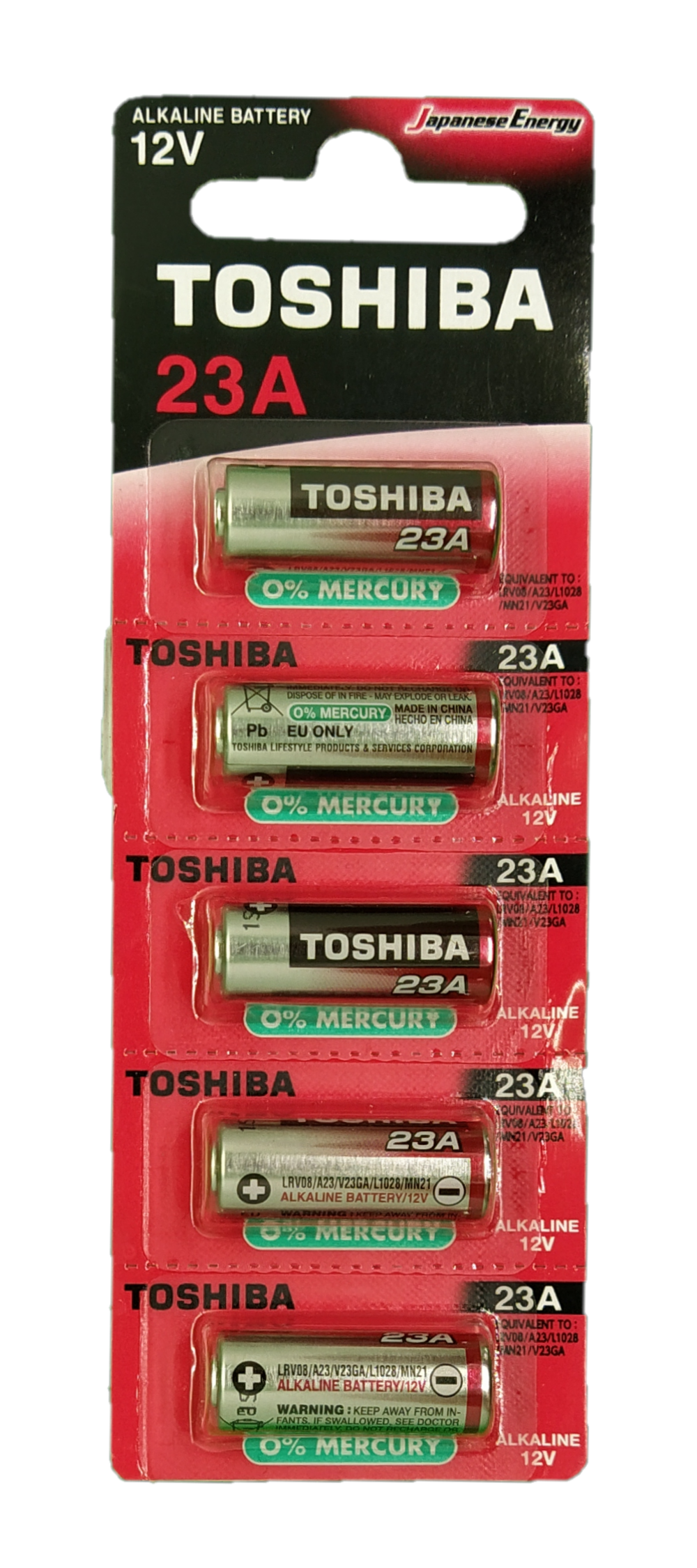 фото Батарейка toshiba 23a щелочная (alkaline) special "отрывной" (5шт) 23а 12v