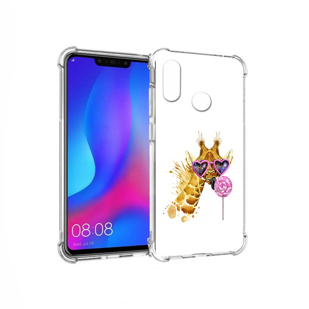 Чехол MyPads Tocco для Huawei Nova 3 акварельный жираф (PT115710.27.217)