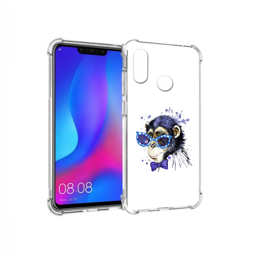 

Чехол MyPads Tocco для Huawei Nova 3 акварельная обезьяна (PT115710.27.216), Прозрачный, Tocco