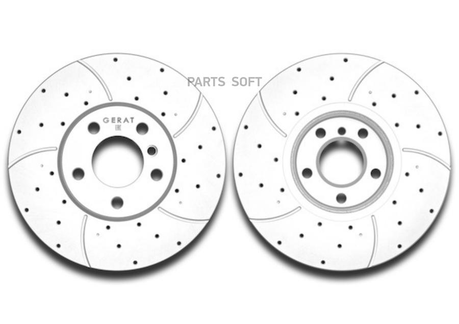 Диск Перфорированный, Слотированный, Вентилируемый GERAT-ORIGINAL DSKF076P