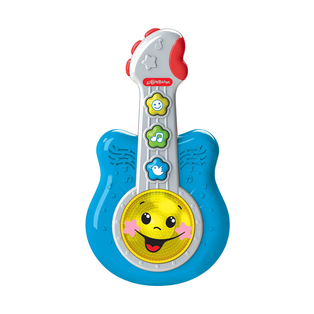 Купить Музыкальная игрушка Азбукварик Маленький музыкант Гитара, синий 4680019285764,