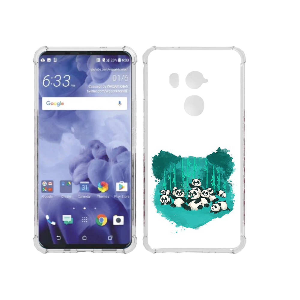 

Чехол MyPads Tocco для HTC U11 Plus нарисованные панды, Прозрачный, Tocco