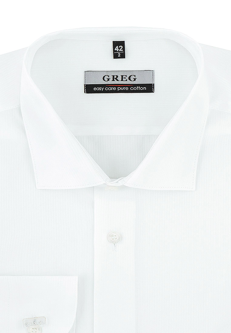 

Рубашка мужская Greg 01-00007592 белая 44, Белый, 01-00007592