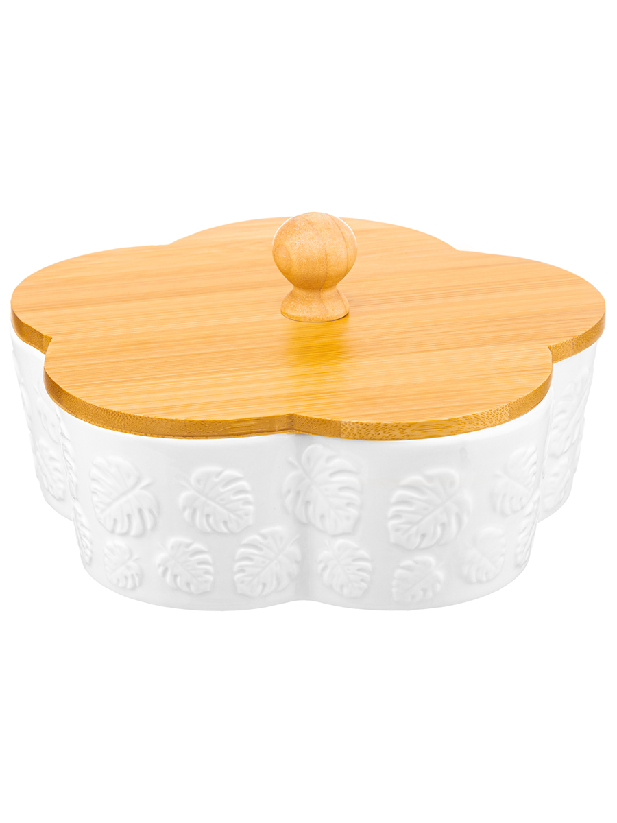 

Банка Elan Gallery Цветок Тропики для печенья 900 мл 19,5х19,5х10 см с деревянной крышкой