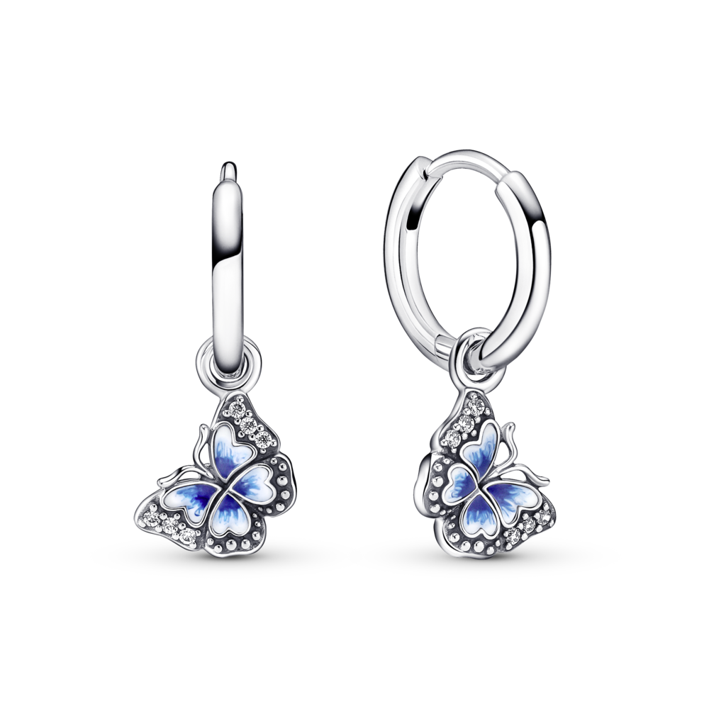 

Серьги из серебра Pandora 290778C01, фианит\эмаль, 290778C01