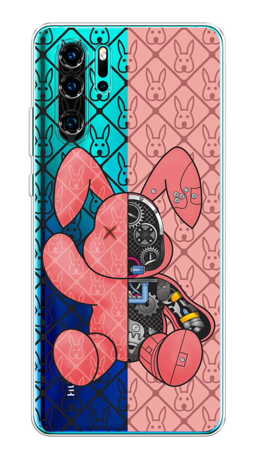 

Чехол на Huawei P30 Pro "Киборг-заяц розовый", Розовый;прозрачный;черный, 67650-1