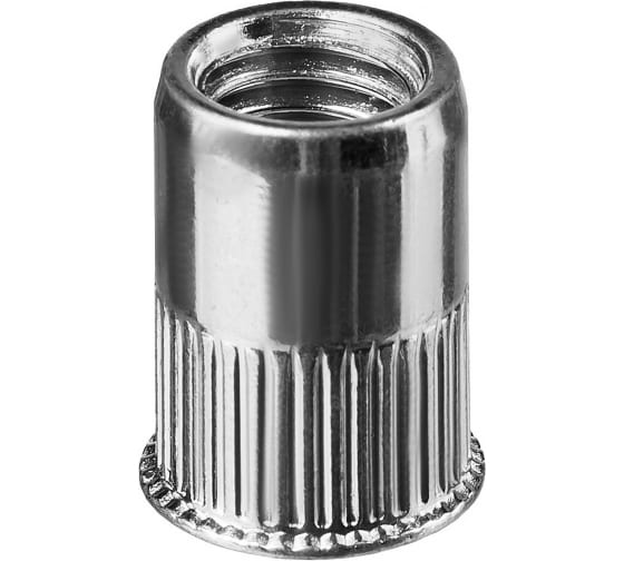 Резьбовые заклепки Kraftool Nut-R, М5, 1000 шт, стальные с насечками, ум еньш. Бортик алюминиевые заклепки kraftool