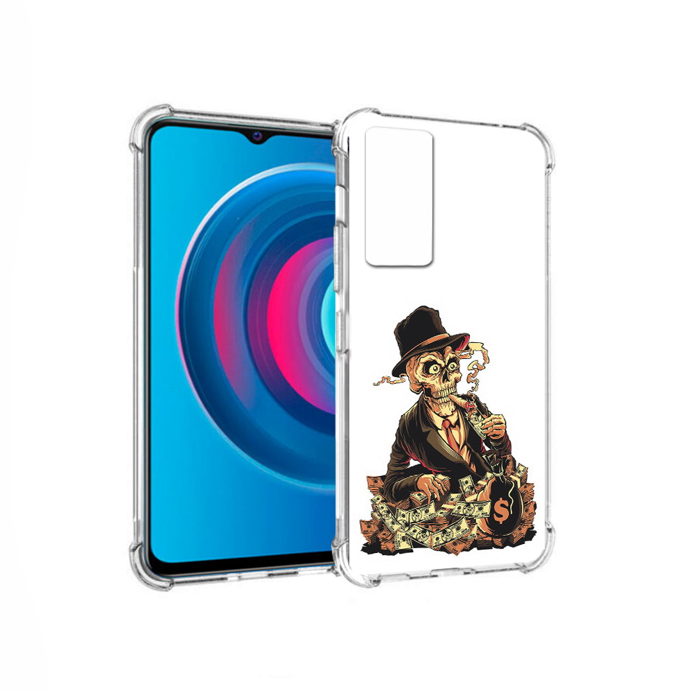 

Чехол MyPads Tocco для Vivo Y74s нарисованный череп с сигаретой (PT224892.430.515), Прозрачный, Tocco