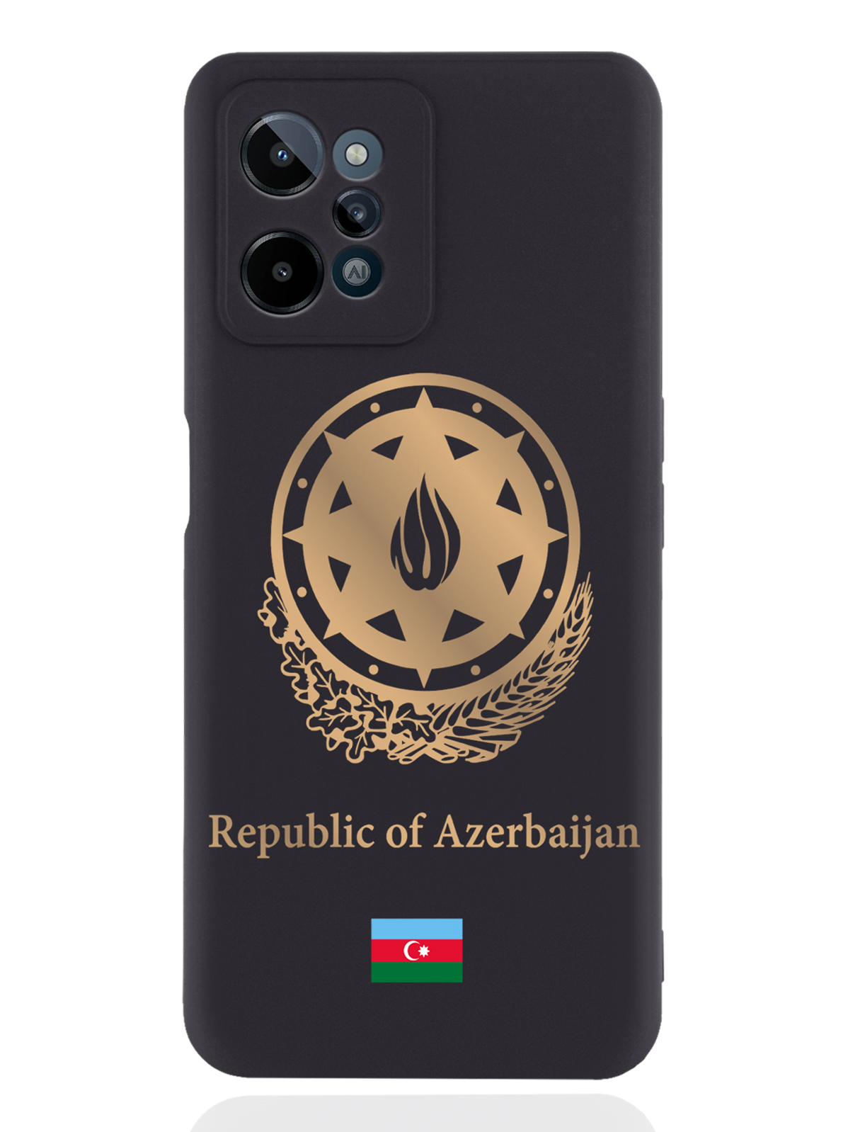 

Чехол SignumCase для realme C31 Золотой Герб Азербайджана черный, Золотистый;черный