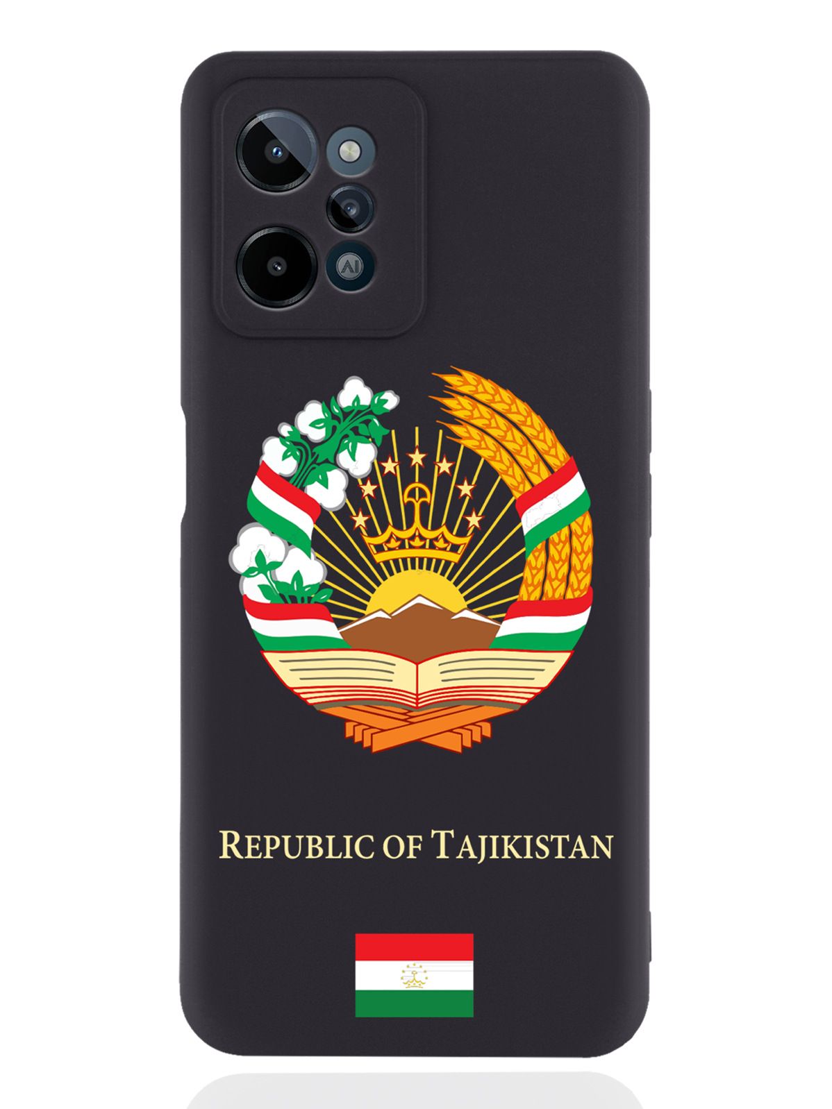 

Чехол SignumCase для realme C31 Герб Таджикистана черный, Разноцветный