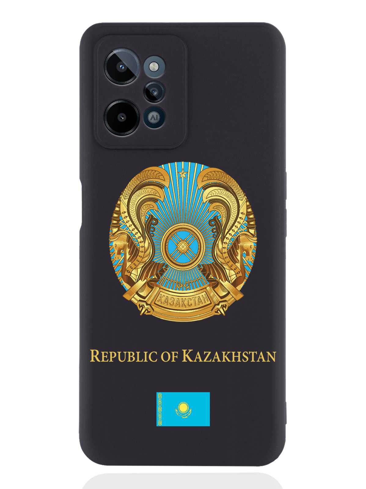 

Чехол SignumCase для realme C31 Герб Казахстана черный, Разноцветный