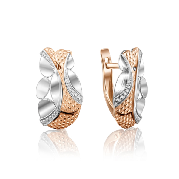 

Серьги из белого, красного золота без вставки PLATINA jewelry 02-4018-00-000-1111-65, 02-4018-00-000-1111-65