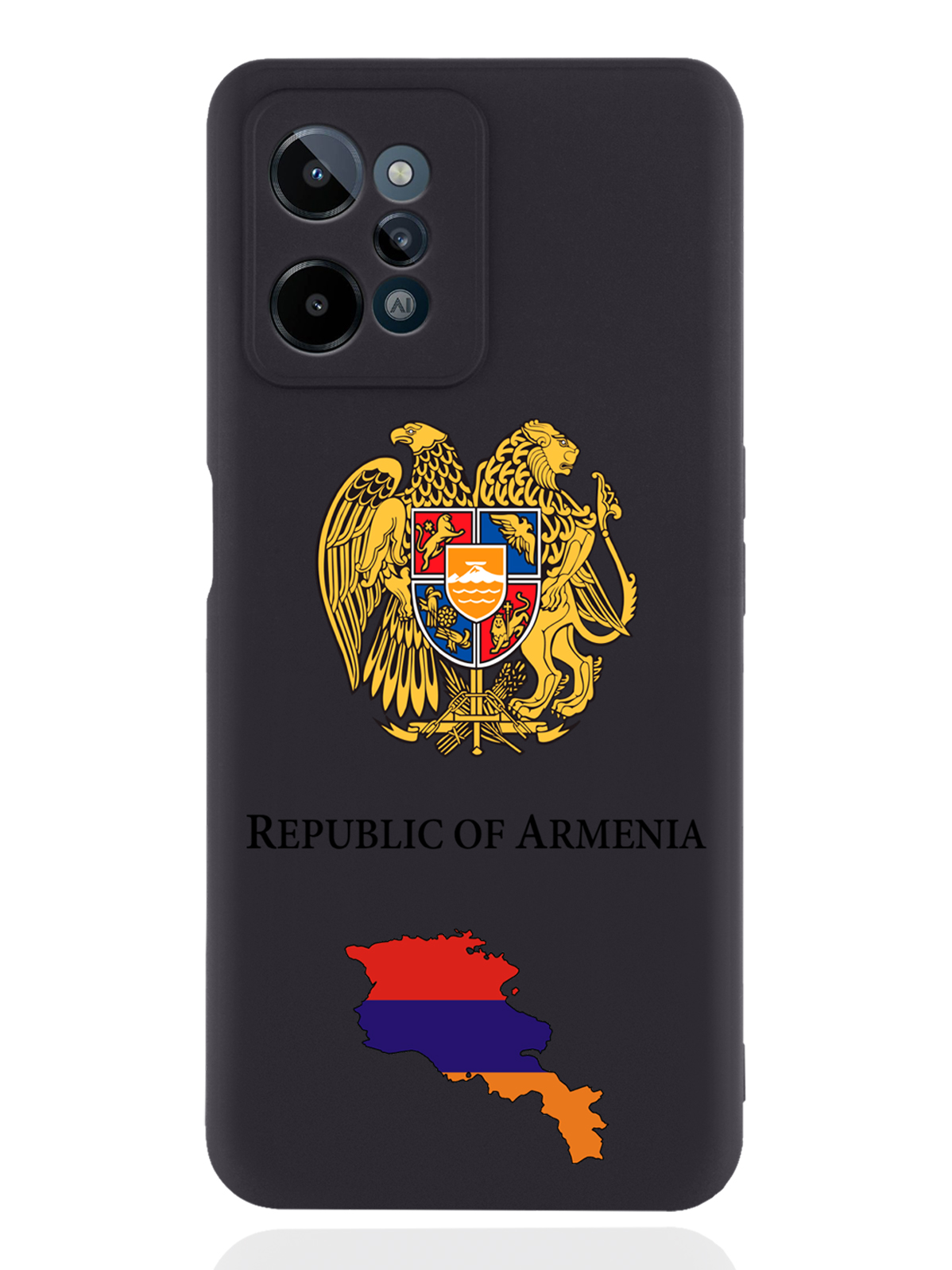 

Чехол SignumCase для realme C31 Черный лаковый Герб Армении черный, Разноцветный