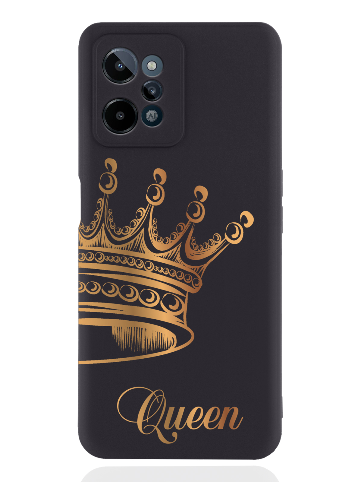 фото Чехол musthavecase для realme c31 парный чехол корона queen черный