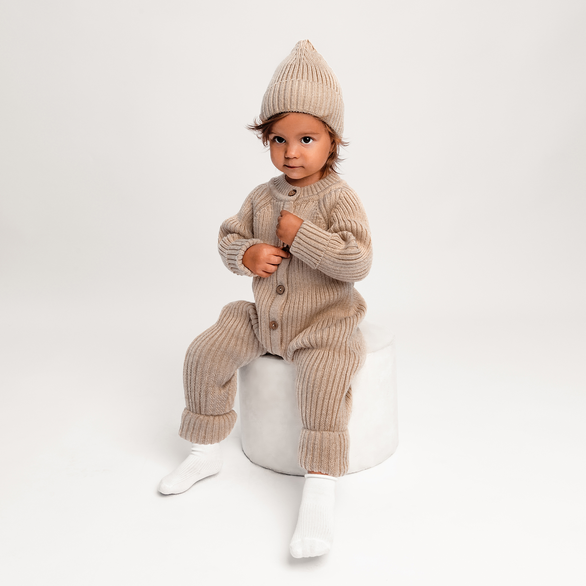 фото Комбинезон детский amarobaby ab-od22-plt5 цв. бежевый р. 80