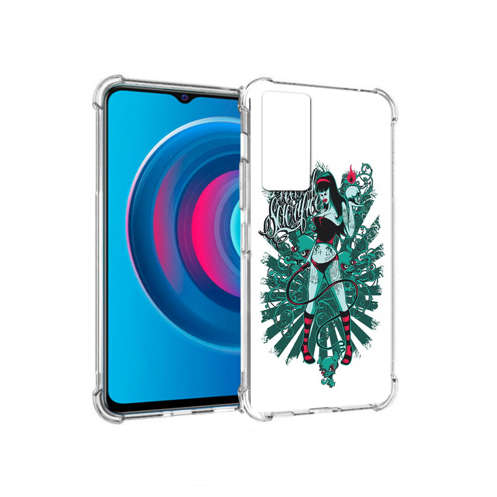 

Чехол MyPads Tocco для Vivo Y74s нарисованная девушка в татуировках (PT224892.430.499), Прозрачный, Tocco