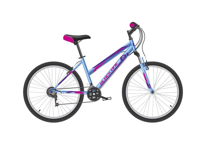 фото Велосипед black one alta 26 2022 14.5" голубой/розовый/фиолетовый