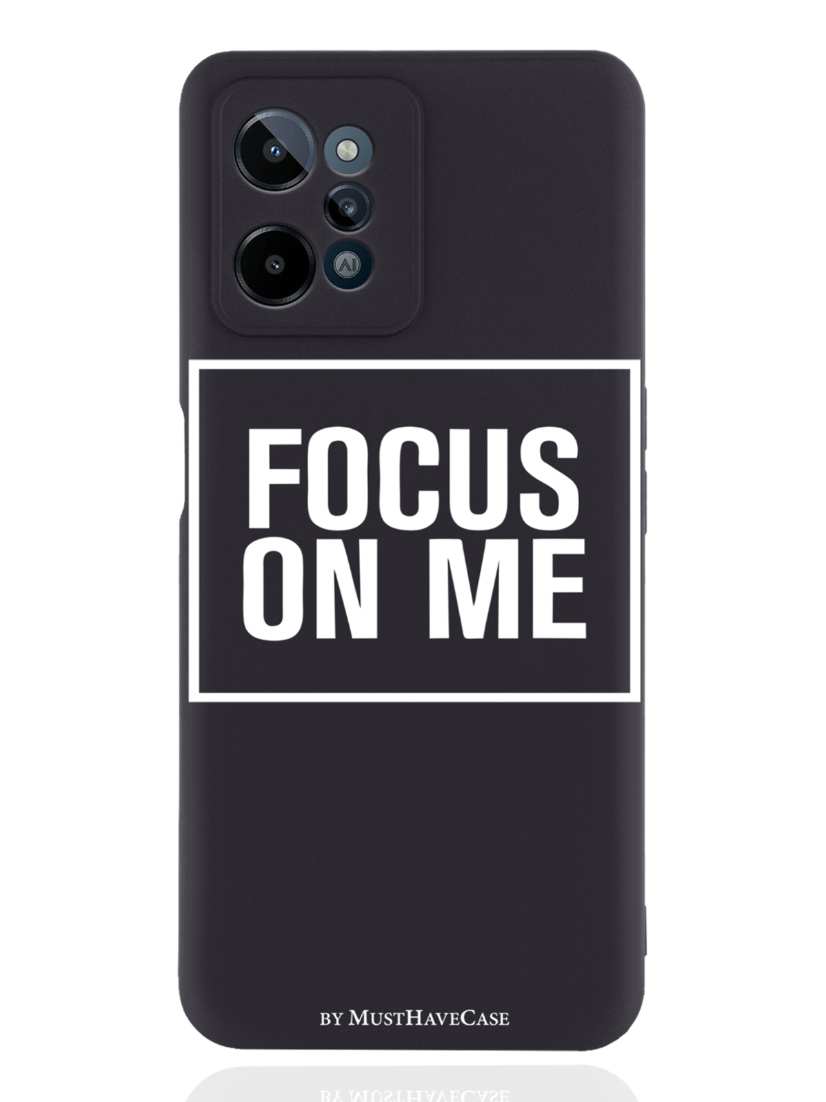 

Чехол MustHaveCase для realme C31 Focus on me черный, Черный;белый