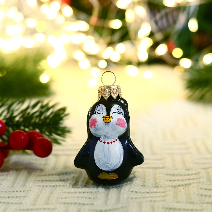 

Ёлочная игрушка Evis Пингвинёнок 1шт черно-белый, Черный
