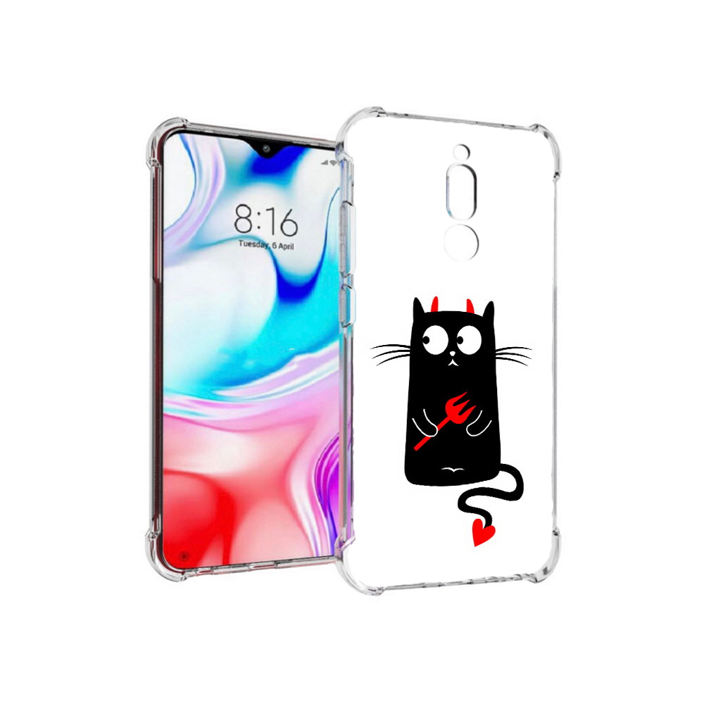 

Чехол MyPads Tocco для Xiaomi Redmi 8 Кот демон (PT138911.300.97), Прозрачный, Tocco