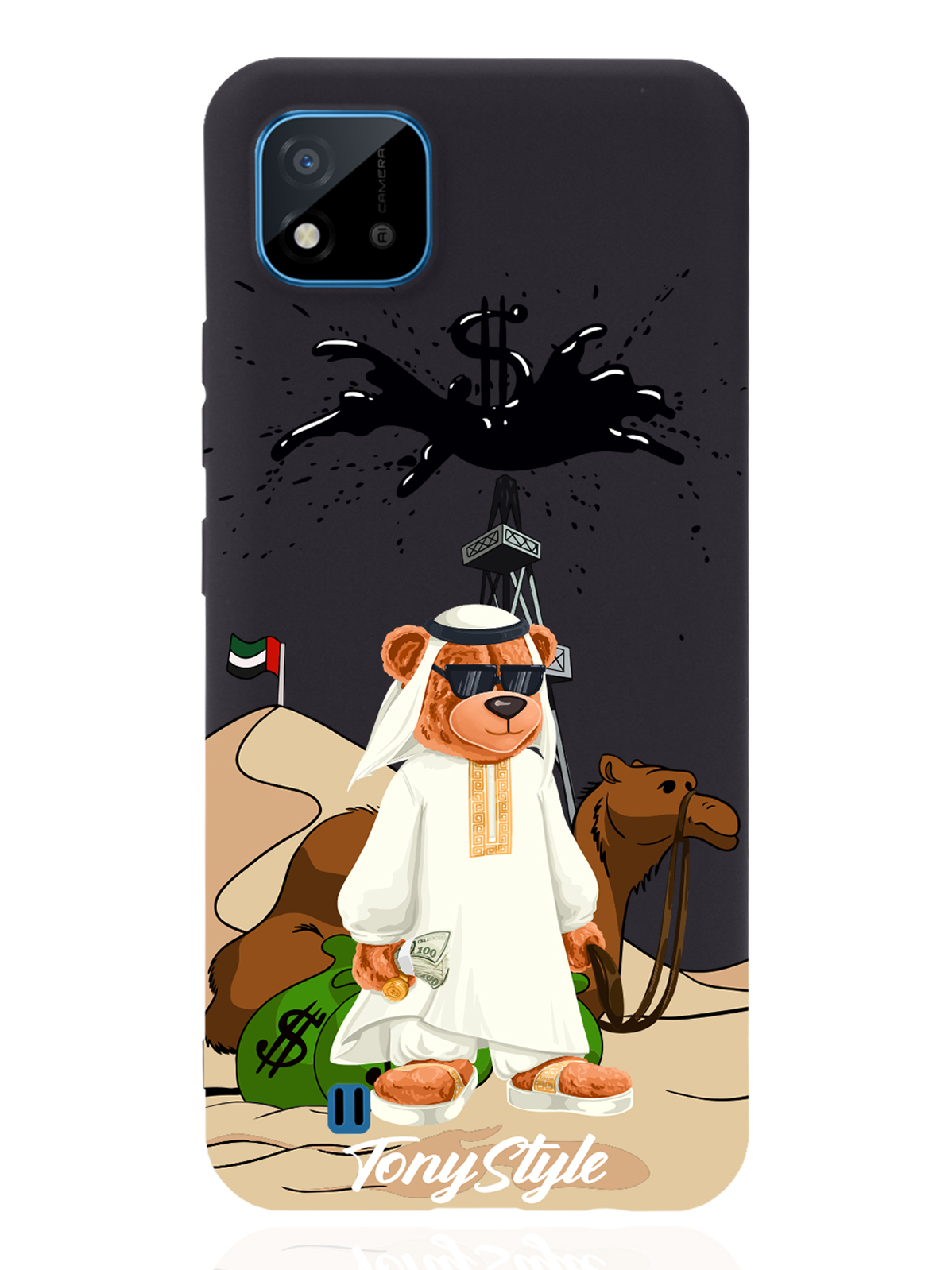 

Чехол Tony Style для realme C11 (2021) Tony Style Дубай черный, Белый;золотистый;коричневый