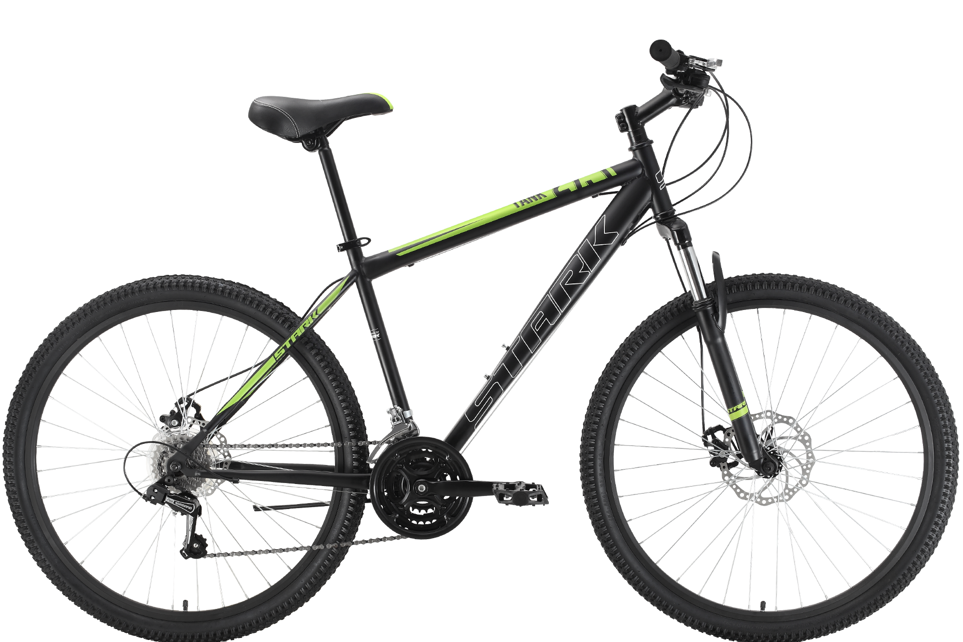 фото Велосипед stark tank 27.1 d steel 2022 16" черный/зеленый