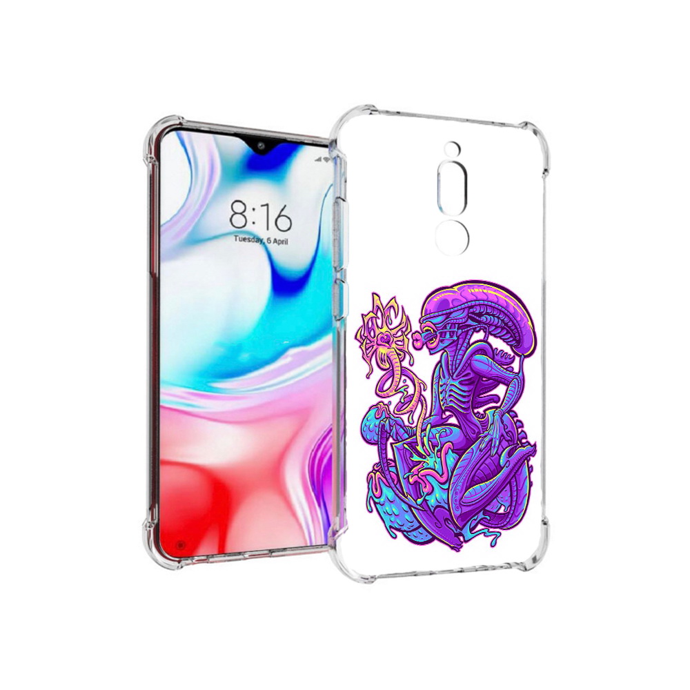 

Чехол MyPads Tocco для Xiaomi Redmi 8 чужой фиолетовый цвет (PT138911.300.693), Прозрачный, Tocco