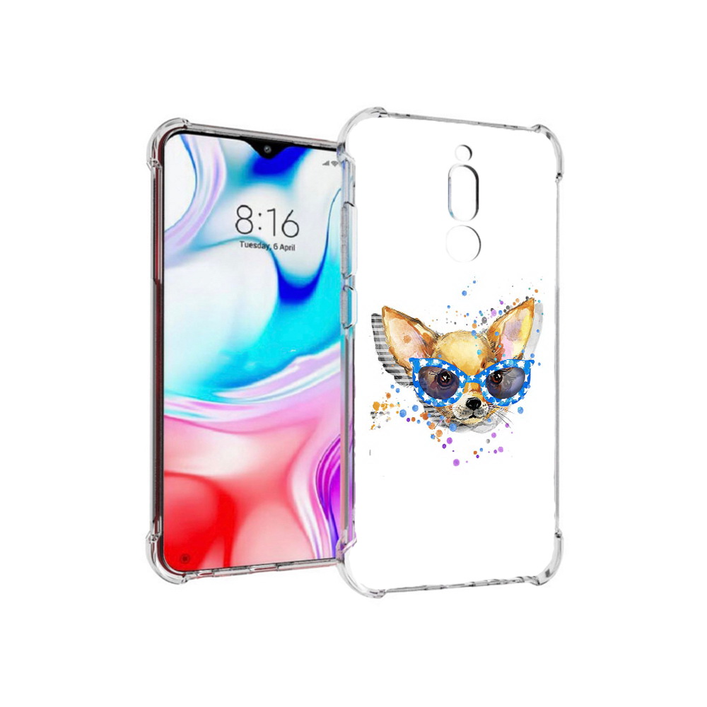 

Чехол MyPads Tocco для Xiaomi Redmi 8 чихуа-хуа в очках (PT138911.300.691), Прозрачный, Tocco
