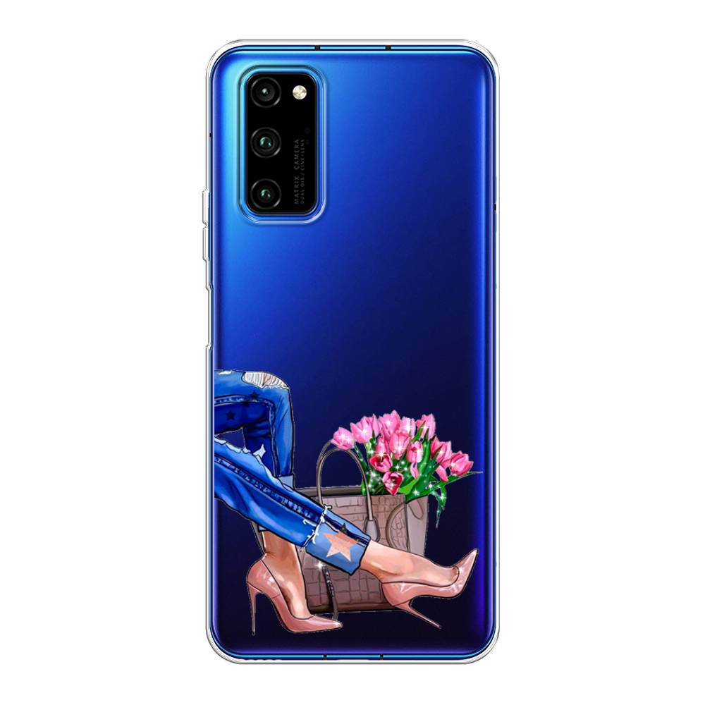 

Чехол Awog на Huawei Honor V30 Pro "Каблучки", Синий, 611450-7