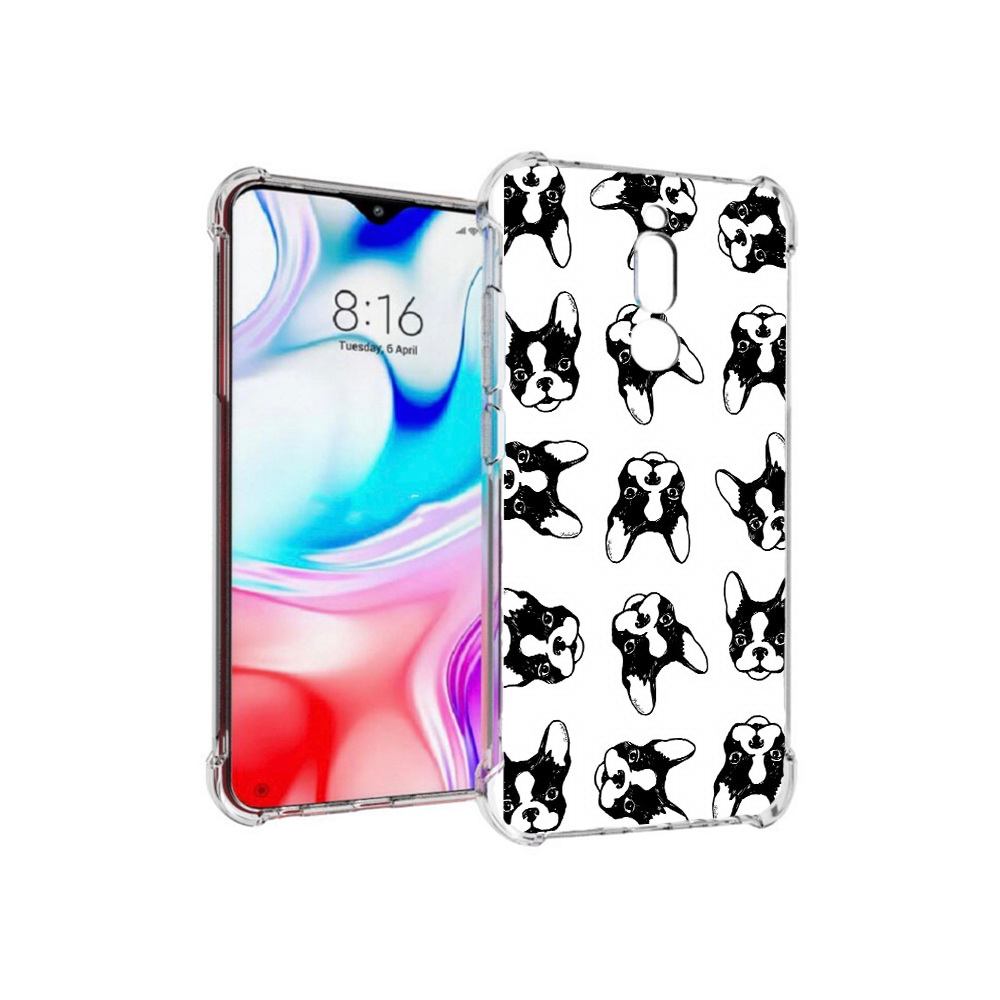 

Чехол MyPads Tocco для Xiaomi Redmi 8 черно белые собачки (PT138911.300.683), Прозрачный, Tocco