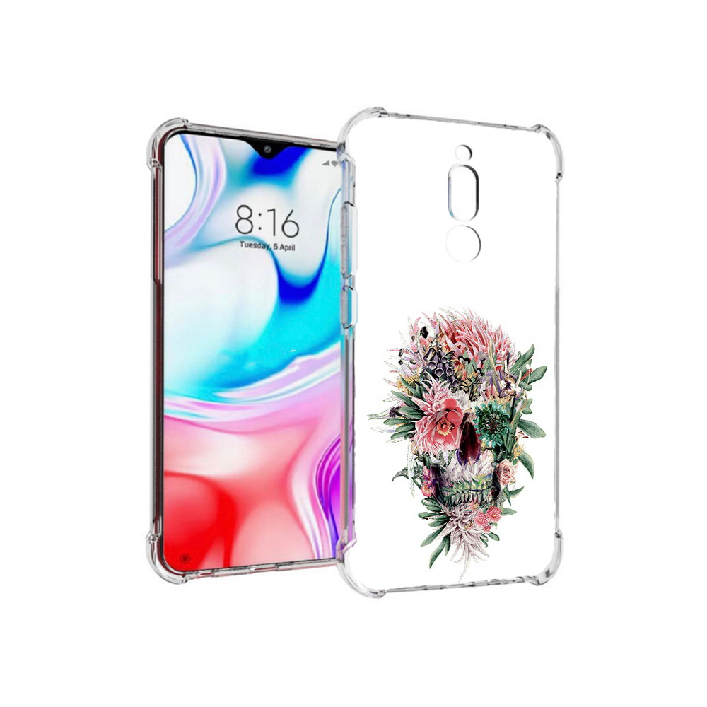 

Чехол MyPads Tocco для Xiaomi Redmi 8 череп из цветов (PT138911.300.677), Прозрачный, Tocco