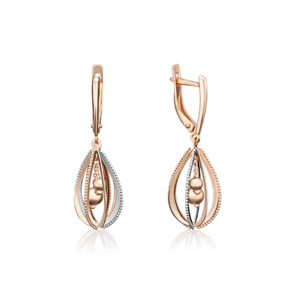 

Серьги из красного золота без вставки PLATINA jewelry 02-3993-00-000-1110-65, 02-3993-00-000-1110-65