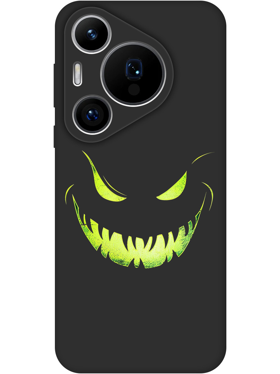 

Силиконовый чехол на Huawei Pura 70 Pro / 70 Pro+ с принтом матовый черный 863128, Черный;зеленый, 782625272