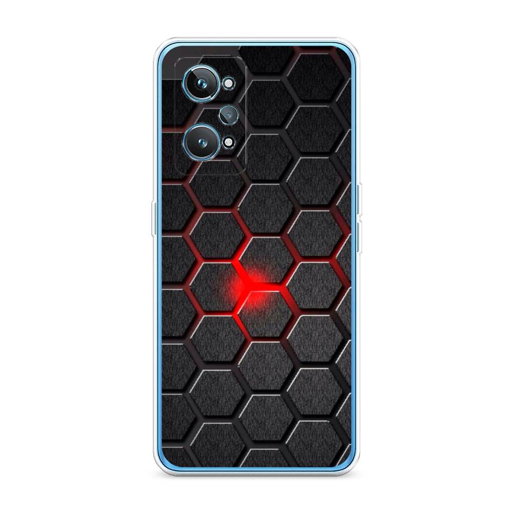 

Чехол на Realme GT 2 "Соты красные", Красный;черный;серый, 258550-3